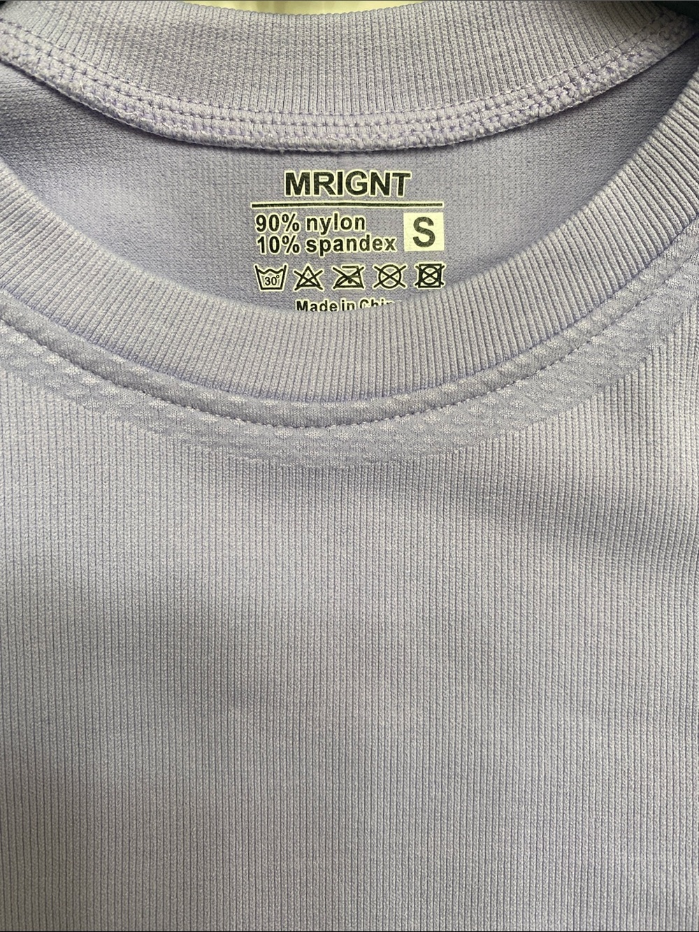MRIGNT Lavender Ribbed Compression Tee - Small - Picture 2 of 3